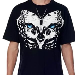 Jonny Cota studio leopard wings print  unisex short sleeve T shirt